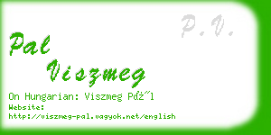 pal viszmeg business card